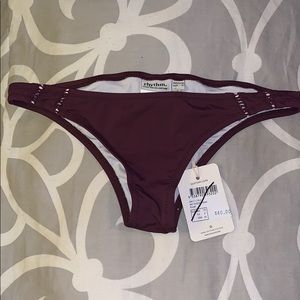 Maroon Rhythm Bikini Bottoms